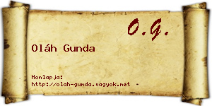 Oláh Gunda névjegykártya